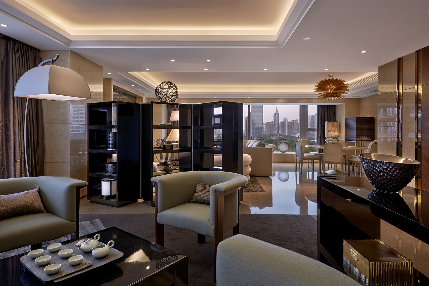 现代风格装修设计效果图片  平层118平米装修样板间图片城市之巅(上阳南路)