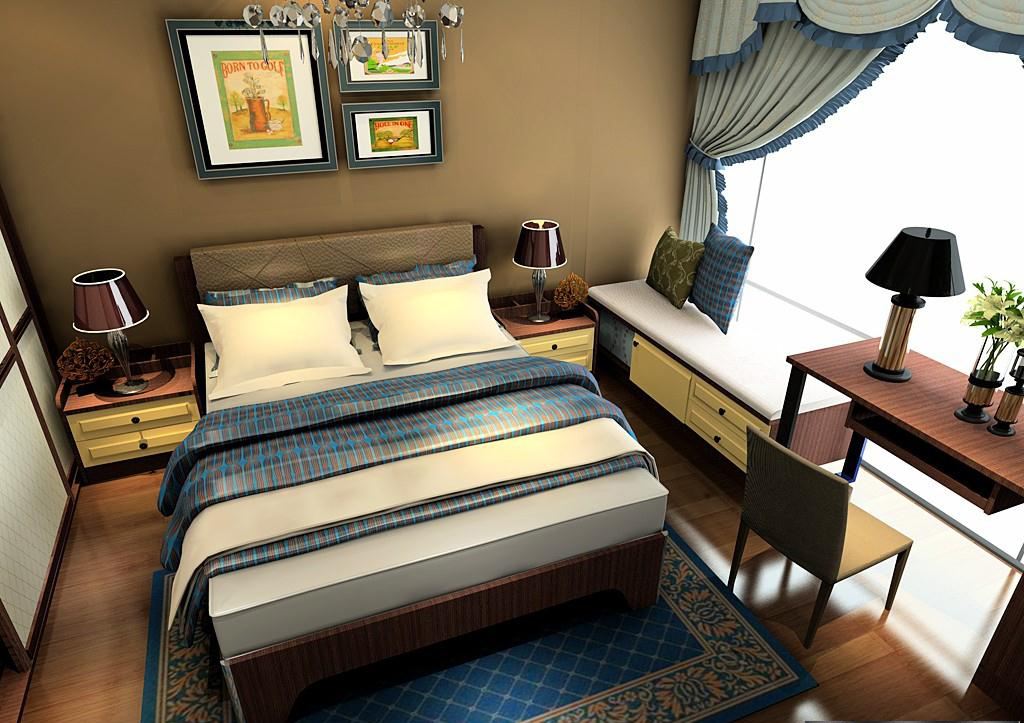 现代飘窗装修风格图片  16平米房间有飘窗怎么装修效果图 金地明悦