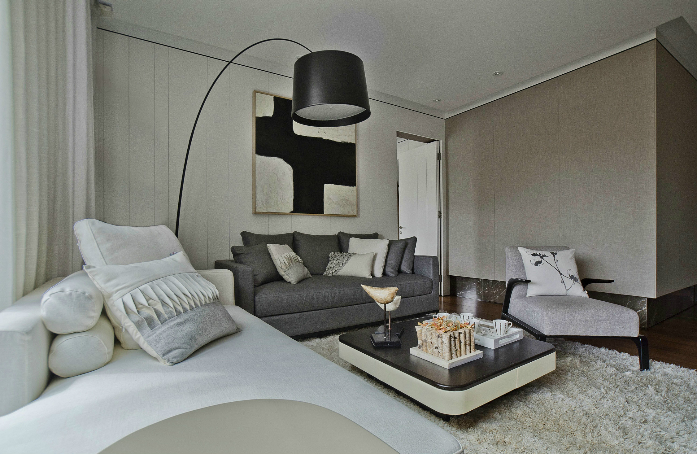 现代风格装修样板间案例图片 146平米装修设计效果图片名仕嘉苑