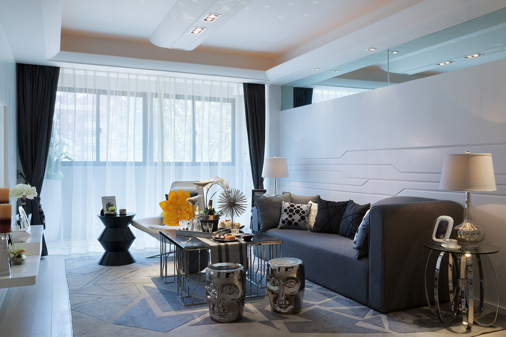 平层装修图片 现代风格装修设计效果图片109平米中海凯旋门御园