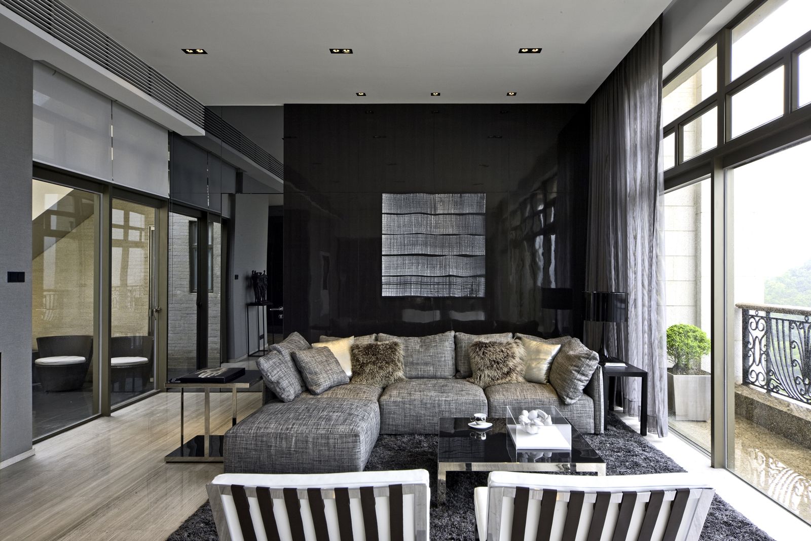 现代风格装修设计样板间图片 156平米装修样板间图片海亮滨河壹号