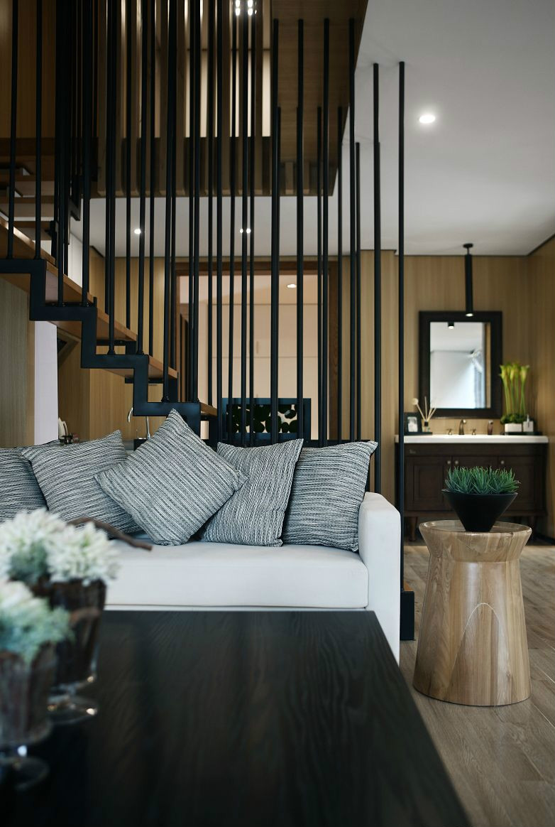 家庭房屋装修效果图片 现代风格跃层89平米装修样板间图片 澜都园