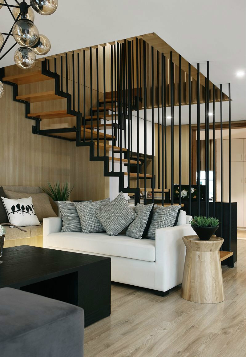 家庭房屋装修效果图片 现代风格跃层89平米装修样板间图片 澜都园