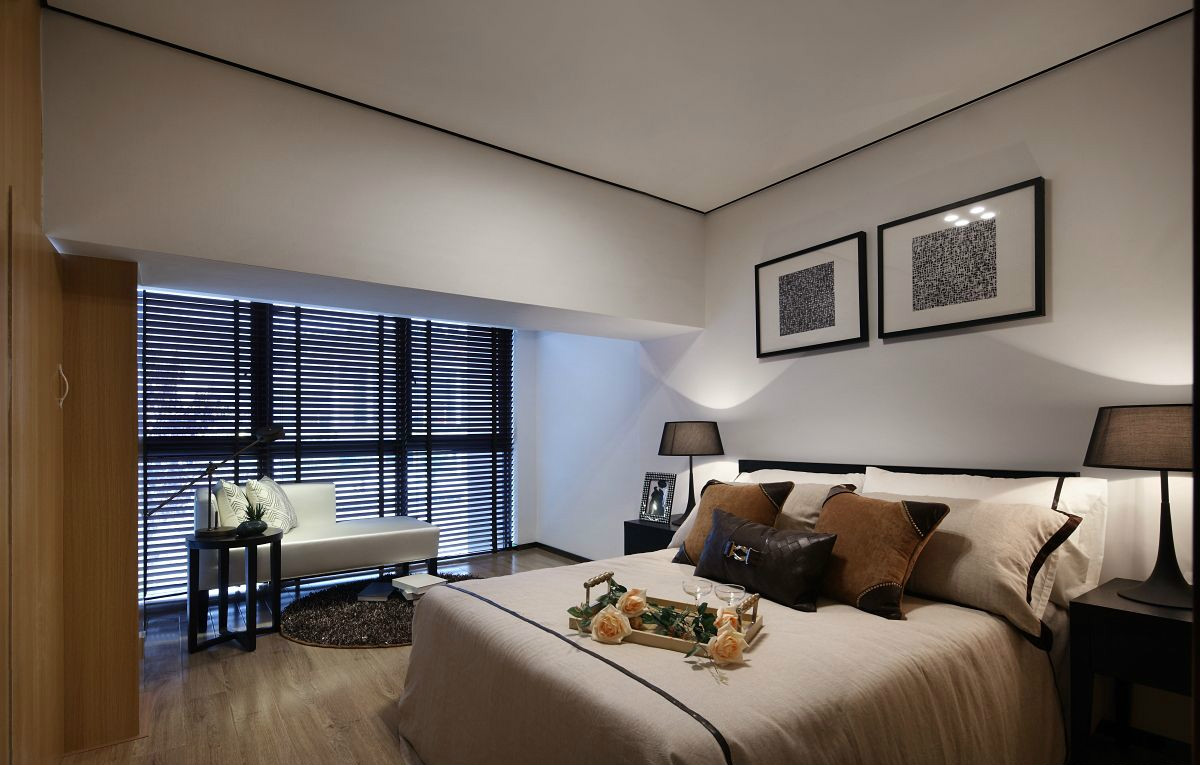 家庭房屋装修效果图片 现代风格跃层89平米装修样板间图片 澜都园