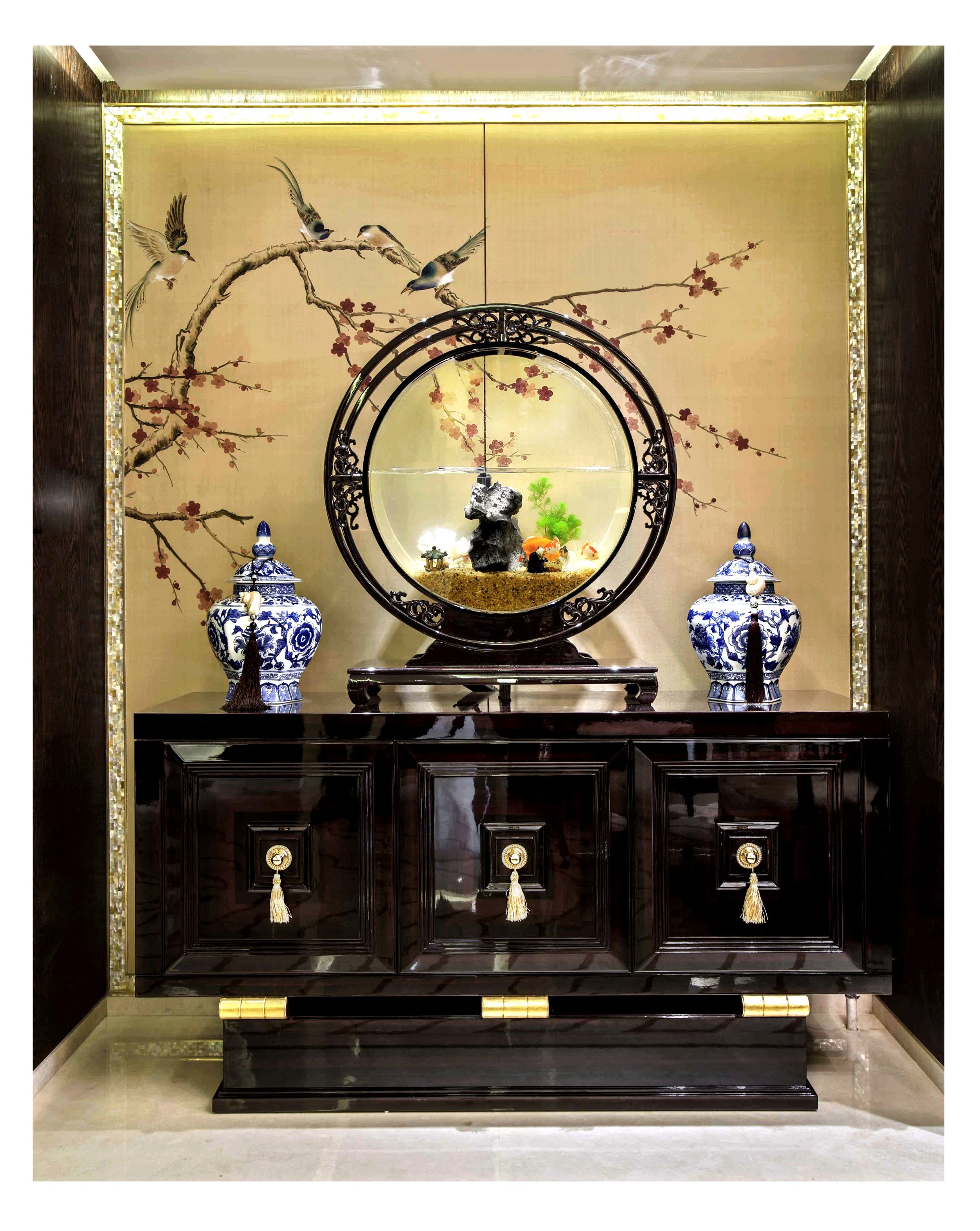 大平米装修设计效果图  中式风格装修样板间图片136平米 福汇小区