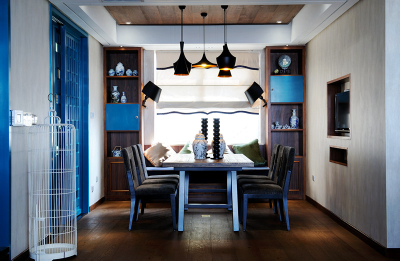 133平米房子装修效果图 中式装修设计样板间图片平层 学府未来城