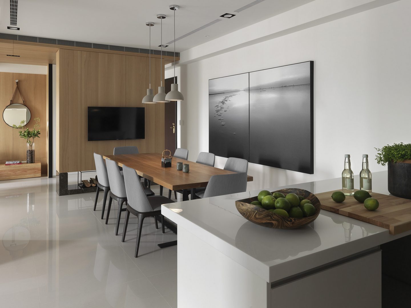 现代客厅装修案例效果图 15平米开门客厅装修图片大全 时代花园