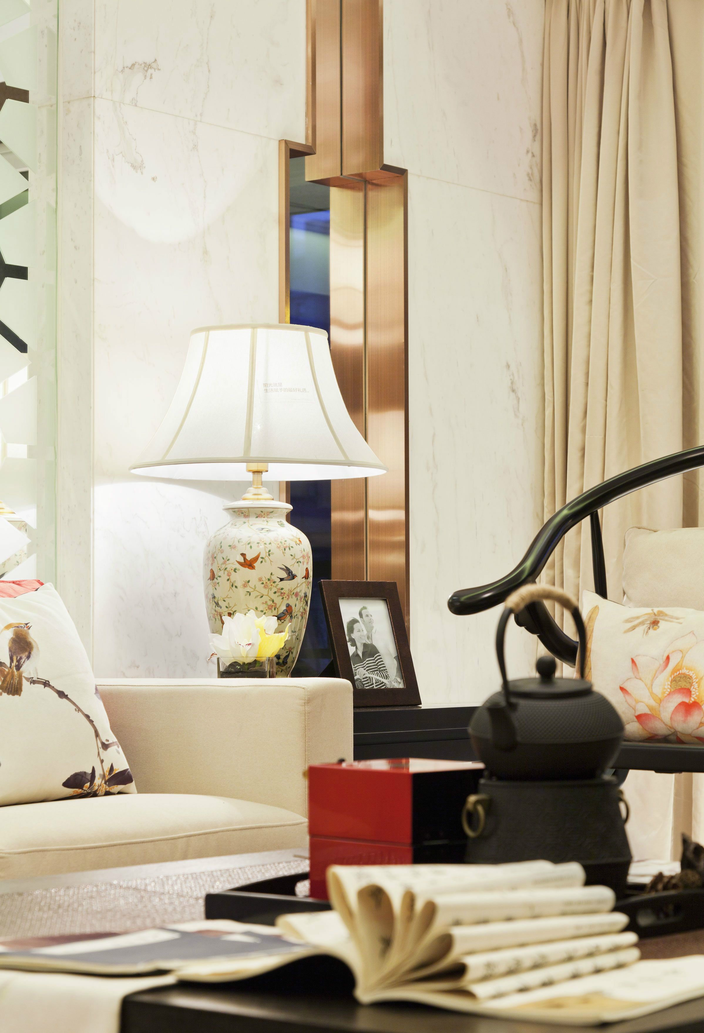 装修房子中式风格效果图 平层装修设计样板间130平米湿地公元