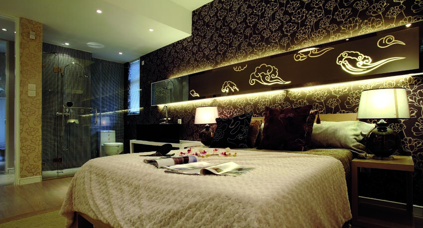 115平米装修效果图中式 平层装修样板间图片 乘新一小区(一区)