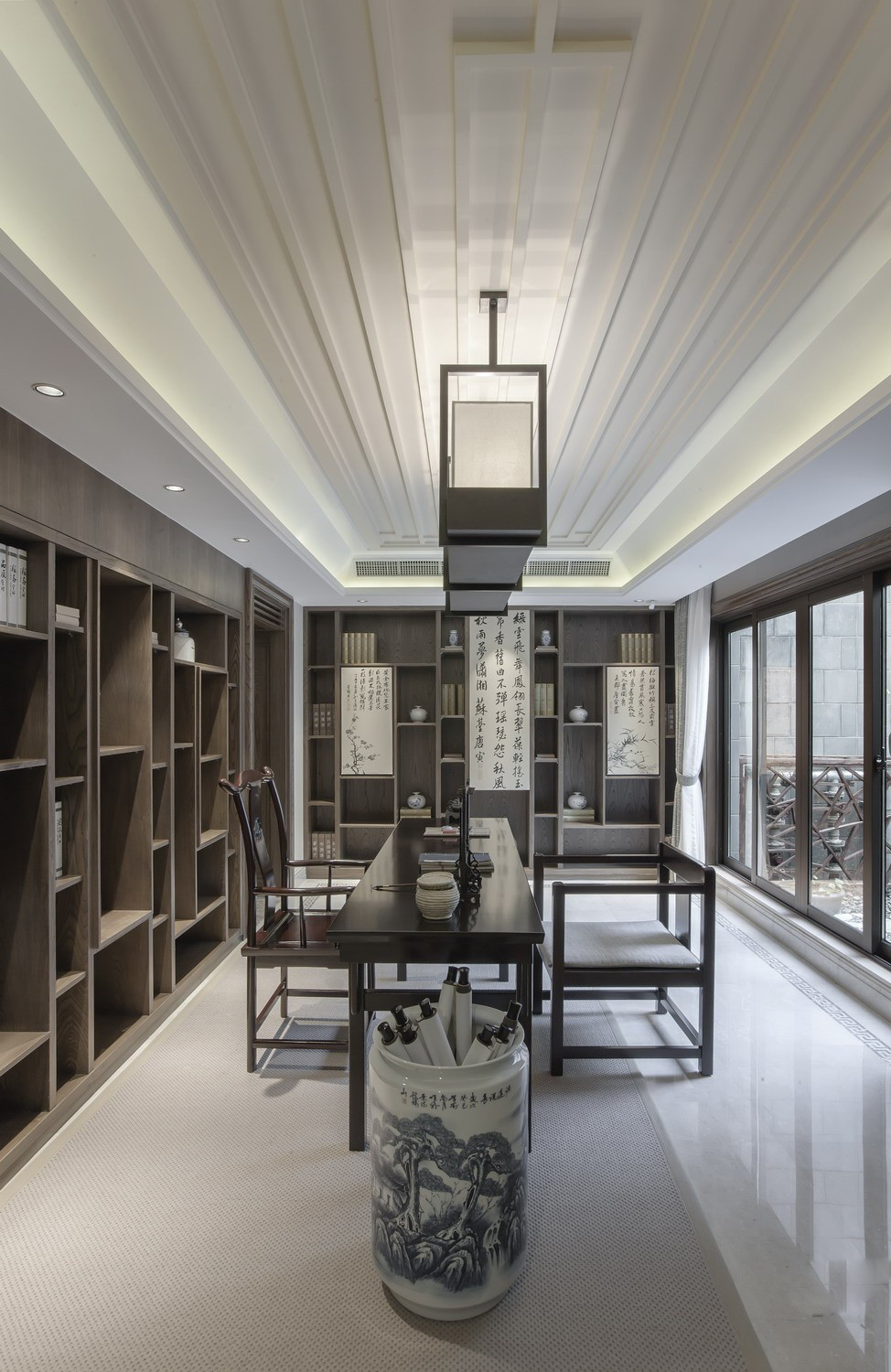 中式别墅装修效果图 250平米装修样板间案例图片 碧水绿洲