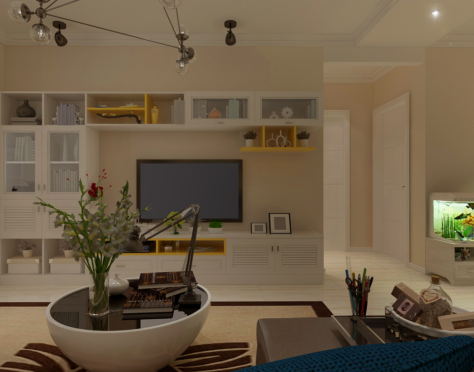 欧式风格装修设计效果图片132平米 装修样板间图片  弘城水韵