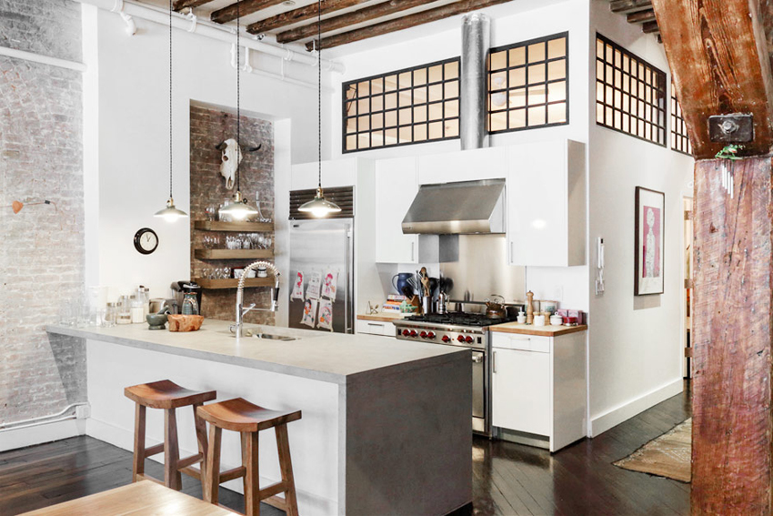 工业复古装修风格图片 130平米房子装修效果图 复式中楠花园样板间