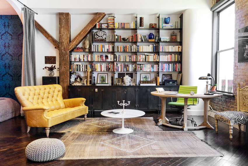 工业复古装修风格图片 130平米房子装修效果图 复式中楠花园样板间