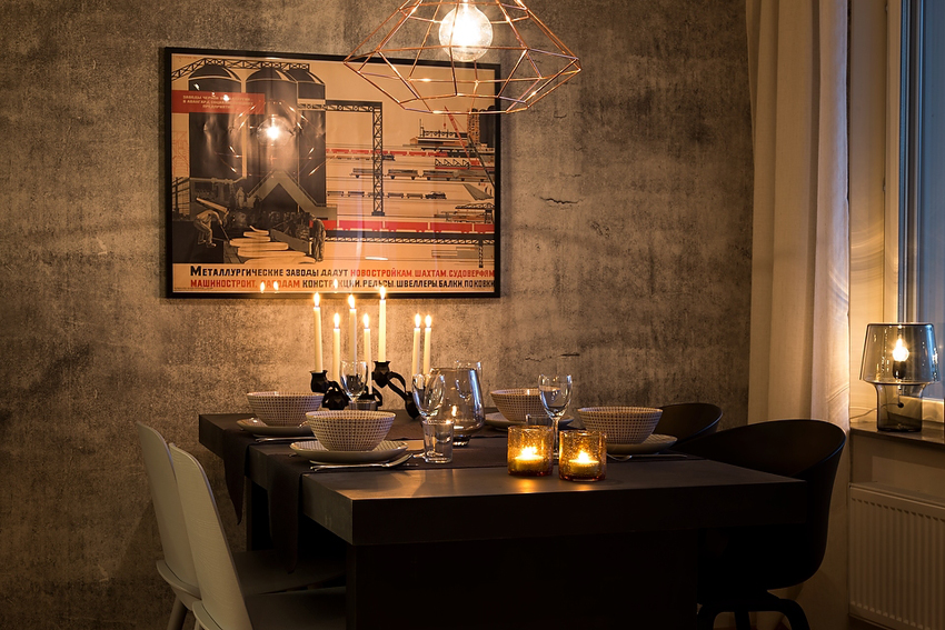 复式工业风装修案例效果图片 141平米房子实景样板间 光彩阳光城