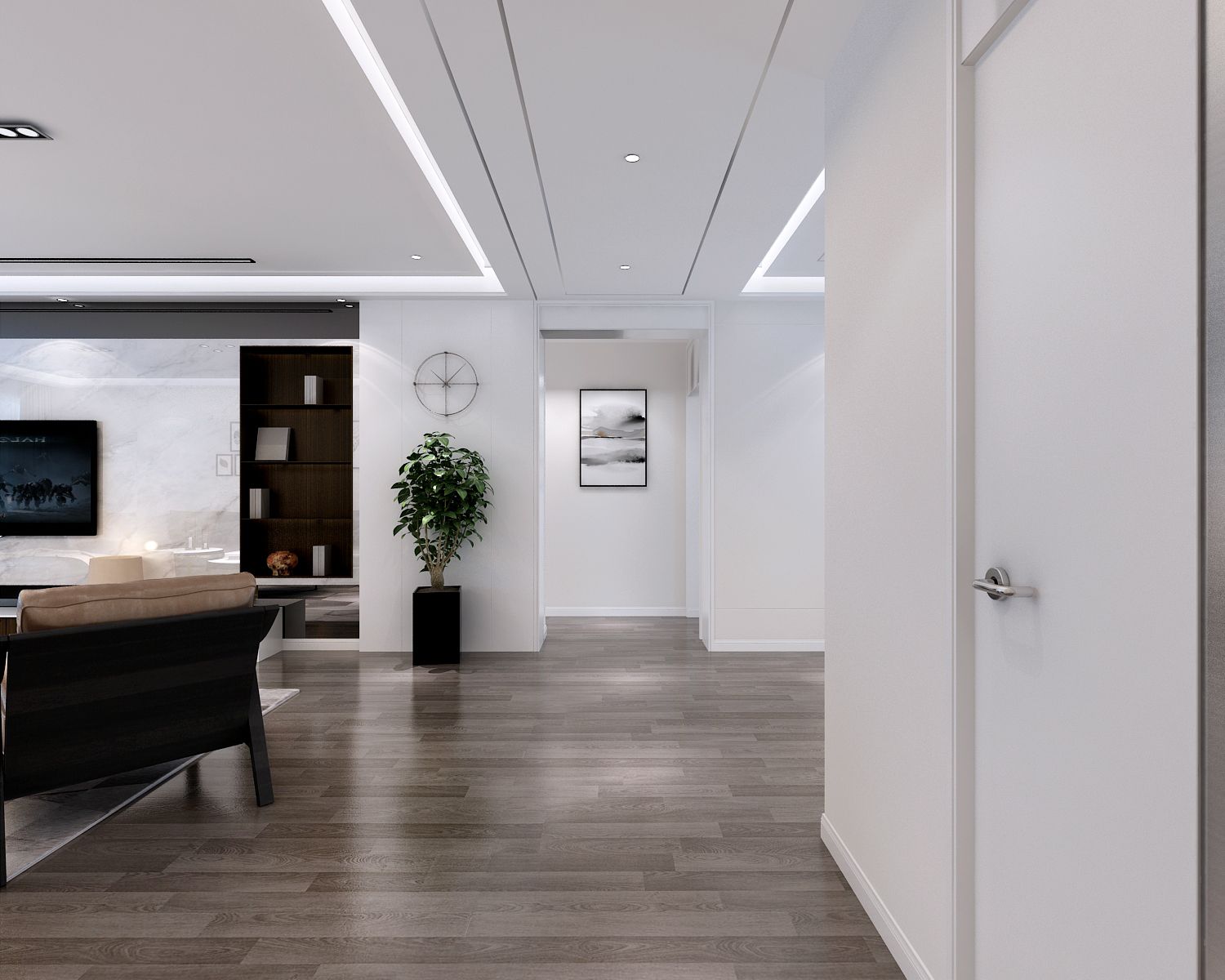 港式风格装修效果图 110平米三室装修样板间图片 金顿小镇