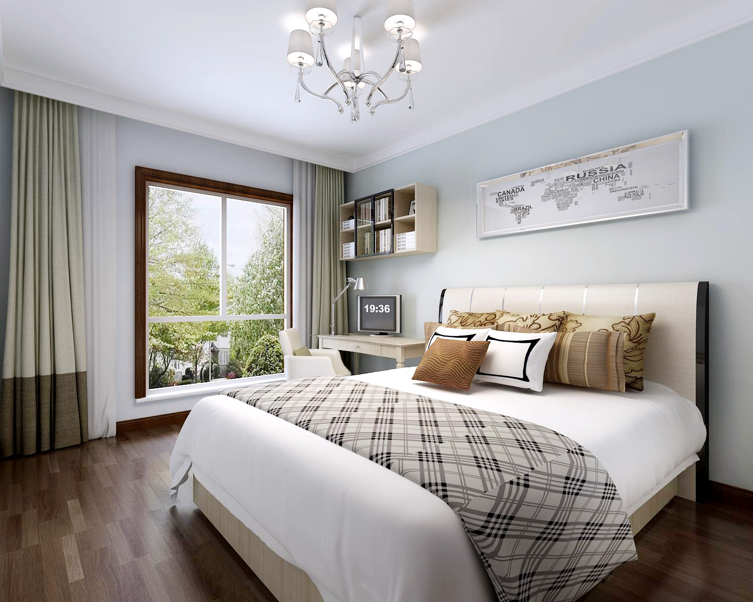 160平米装修效果图 传统中式装修样板间图片 四室两厅 领地凯旋公馆