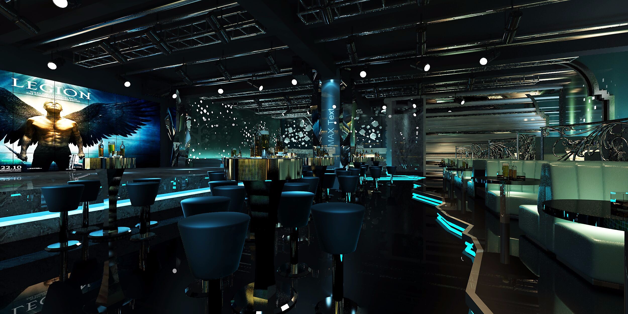 2019ktv装修效果图片 工业风格ktv装修设计实景图片 560平米