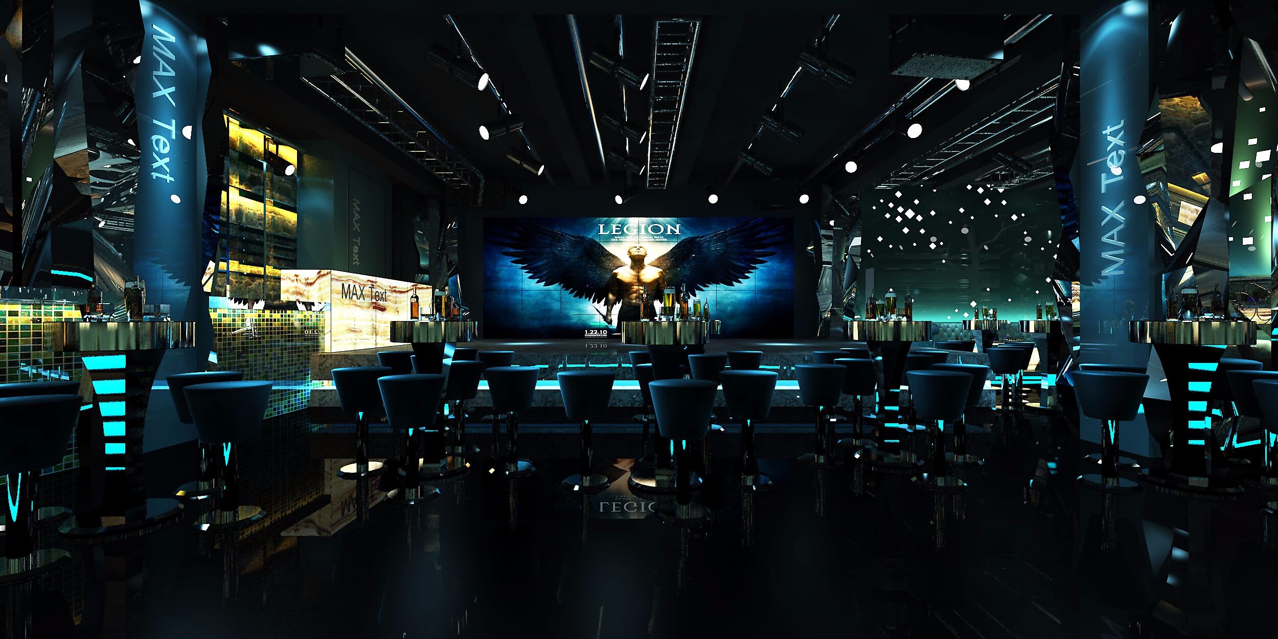 2019ktv装修效果图片 工业风格ktv装修设计实景图片 560平米