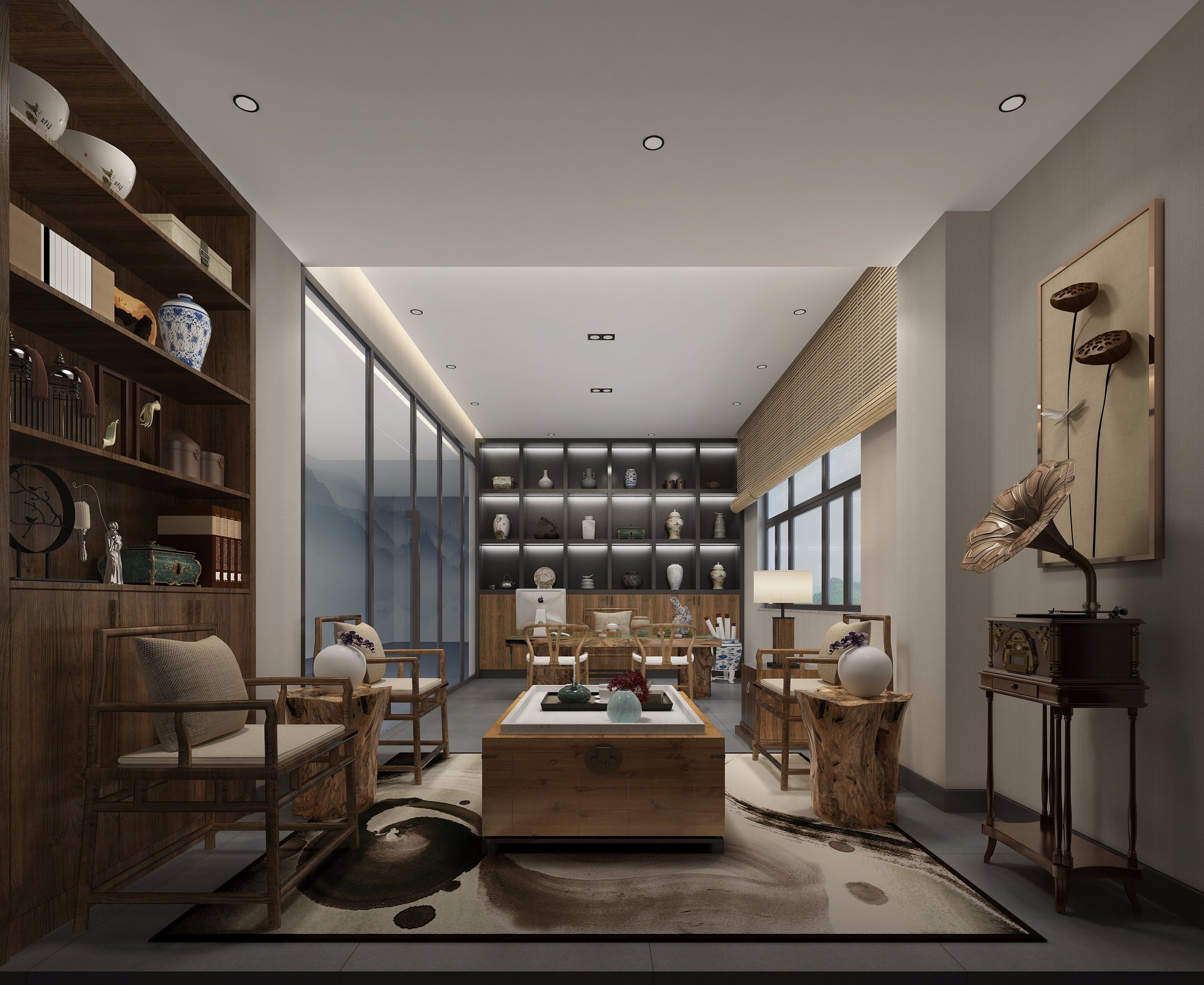 现代风格办公室茶水间装修效果图片 50平米装修效果图片