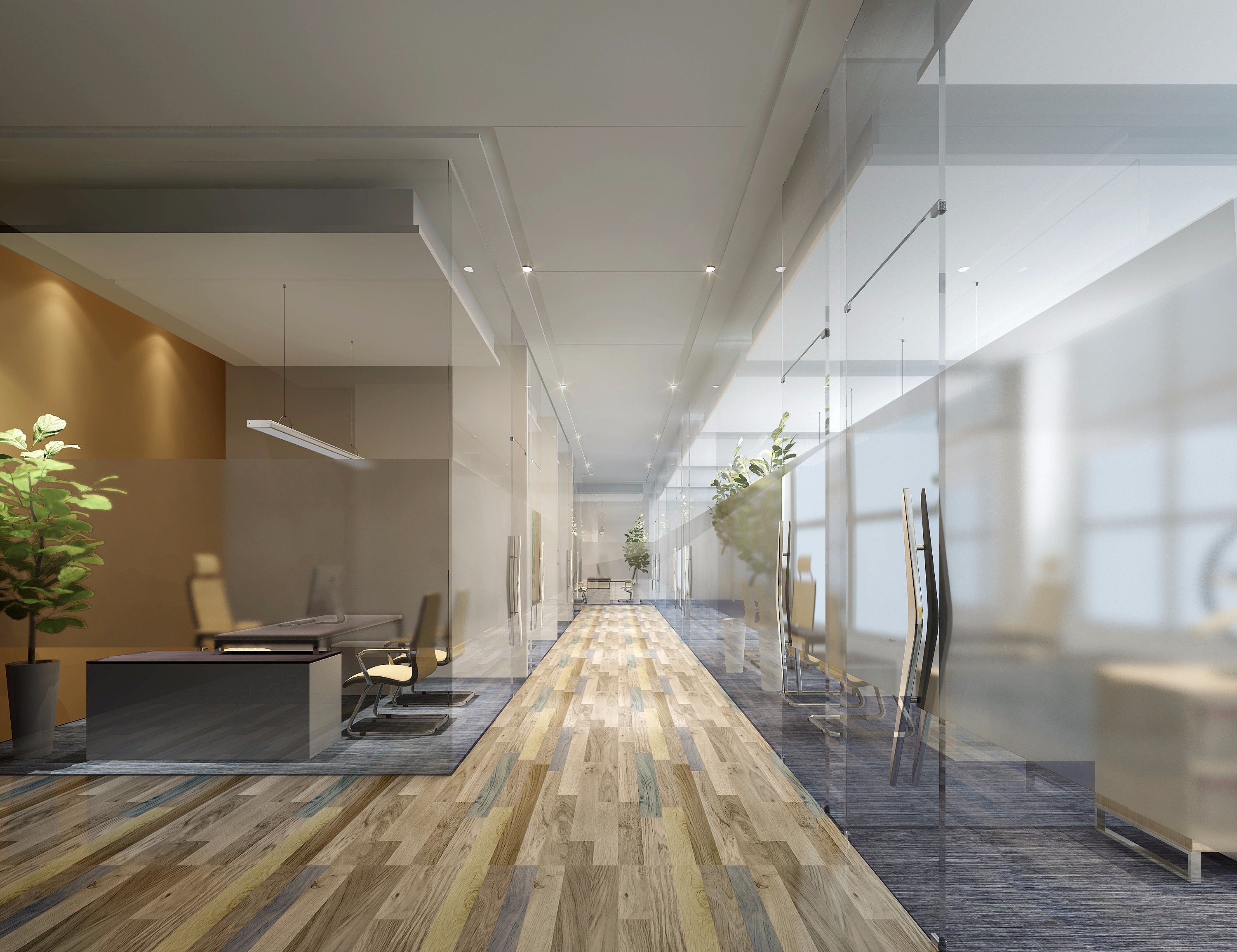 小办公室装修图片欣赏 180平米办公室装修效果图片