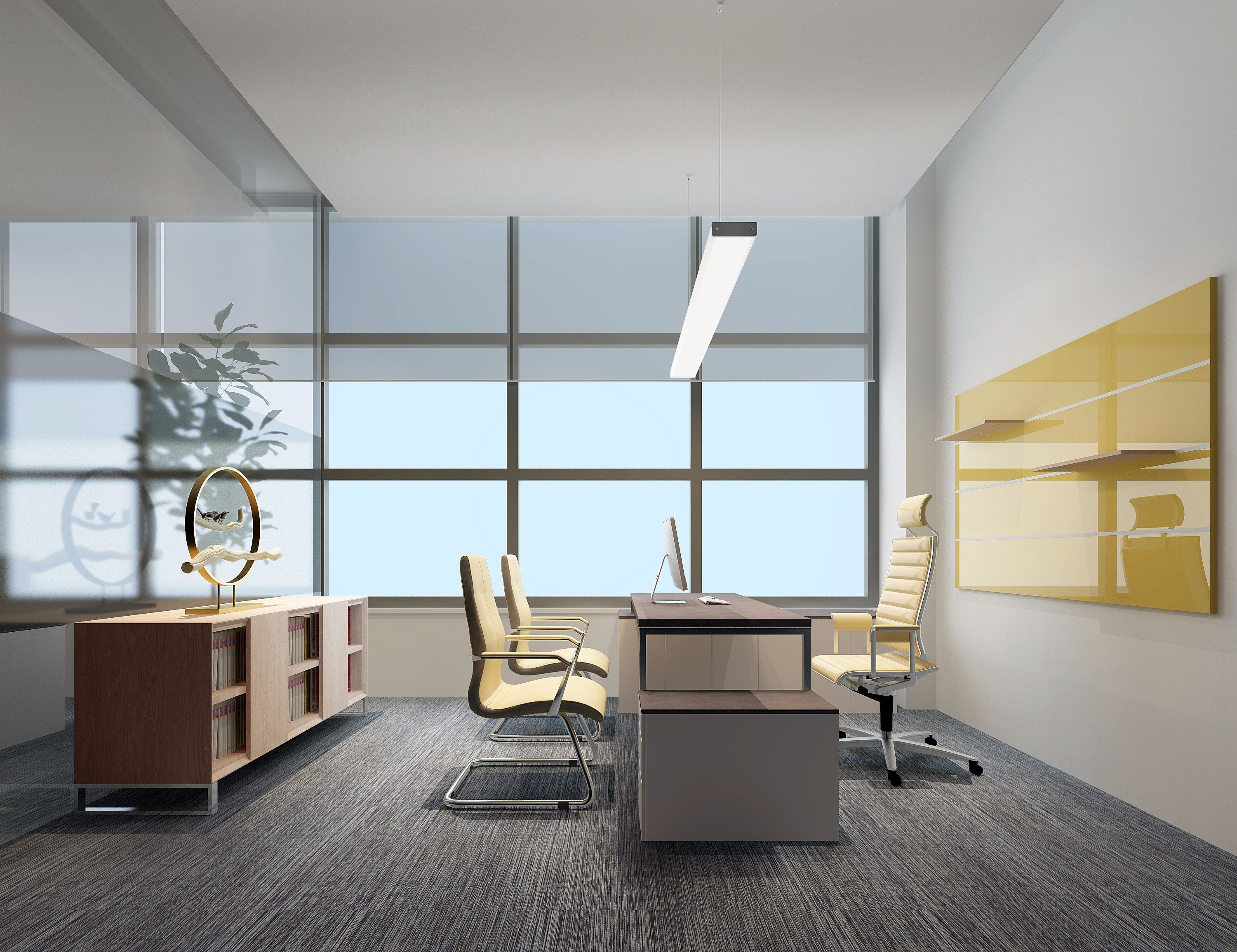 小办公室装修图片欣赏 180平米办公室装修效果图片