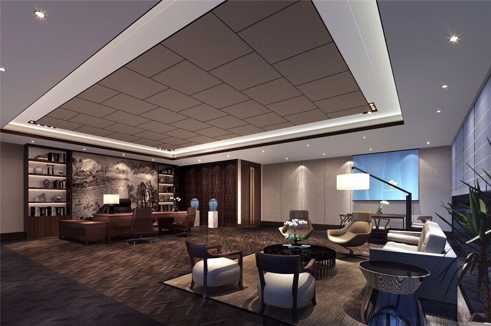 大办公室装修效果图片 多人办公室精装修实景案例图片 520平米