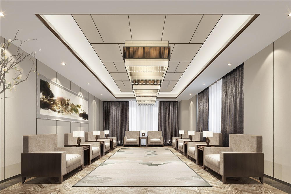 大办公室装修效果图片 多人办公室精装修实景案例图片 520平米