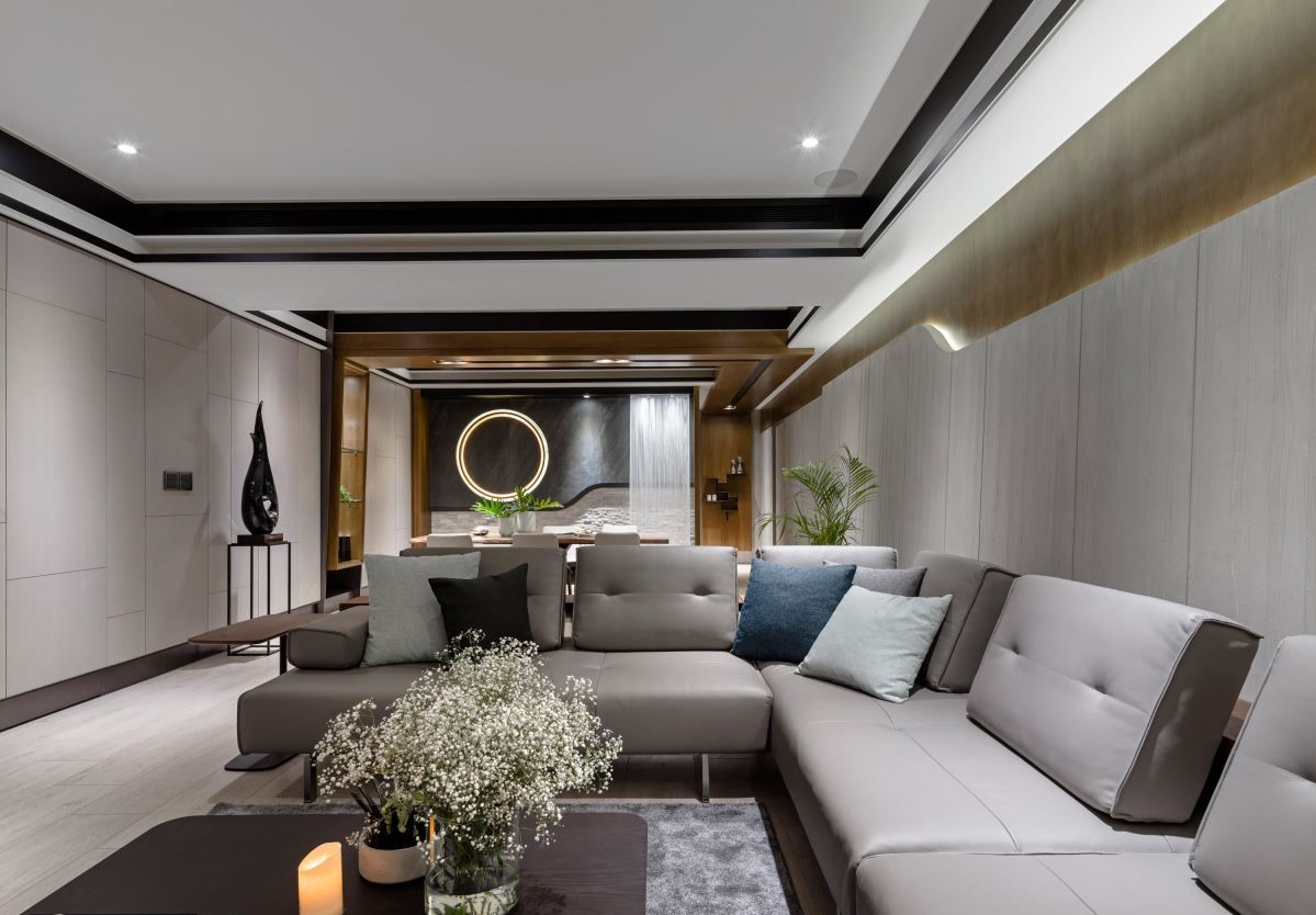 现代风格装修案例效果图片 130平米房子实景样板间 万家灯火