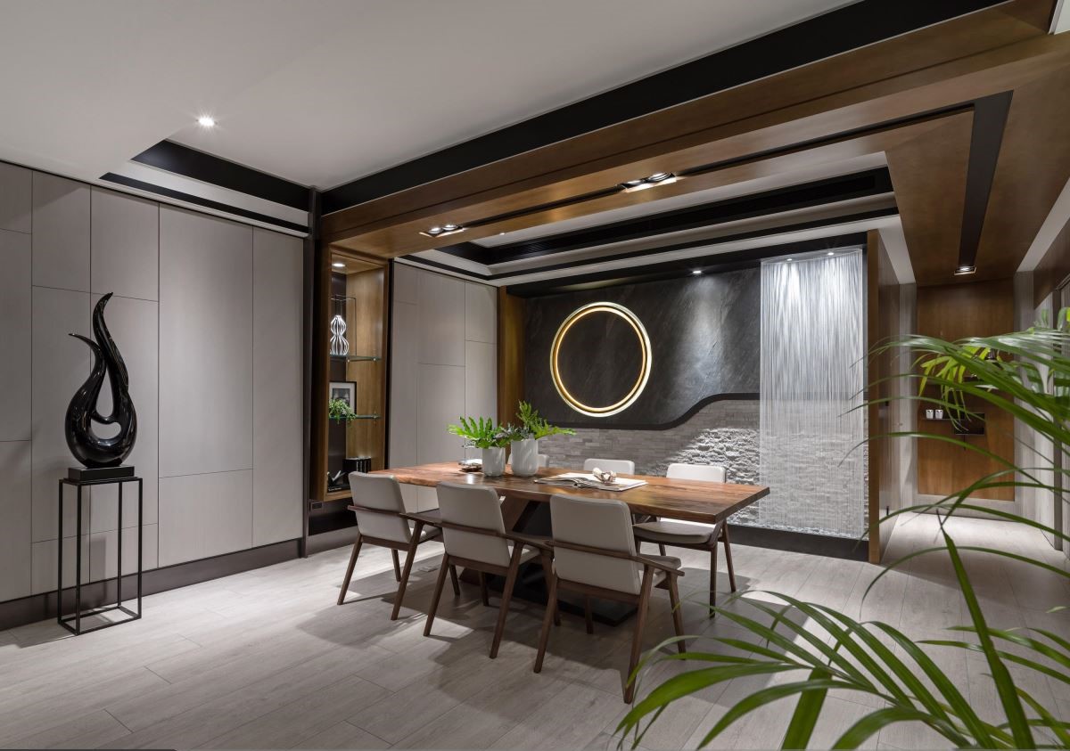 现代风格装修案例效果图片 130平米房子实景样板间 万家灯火