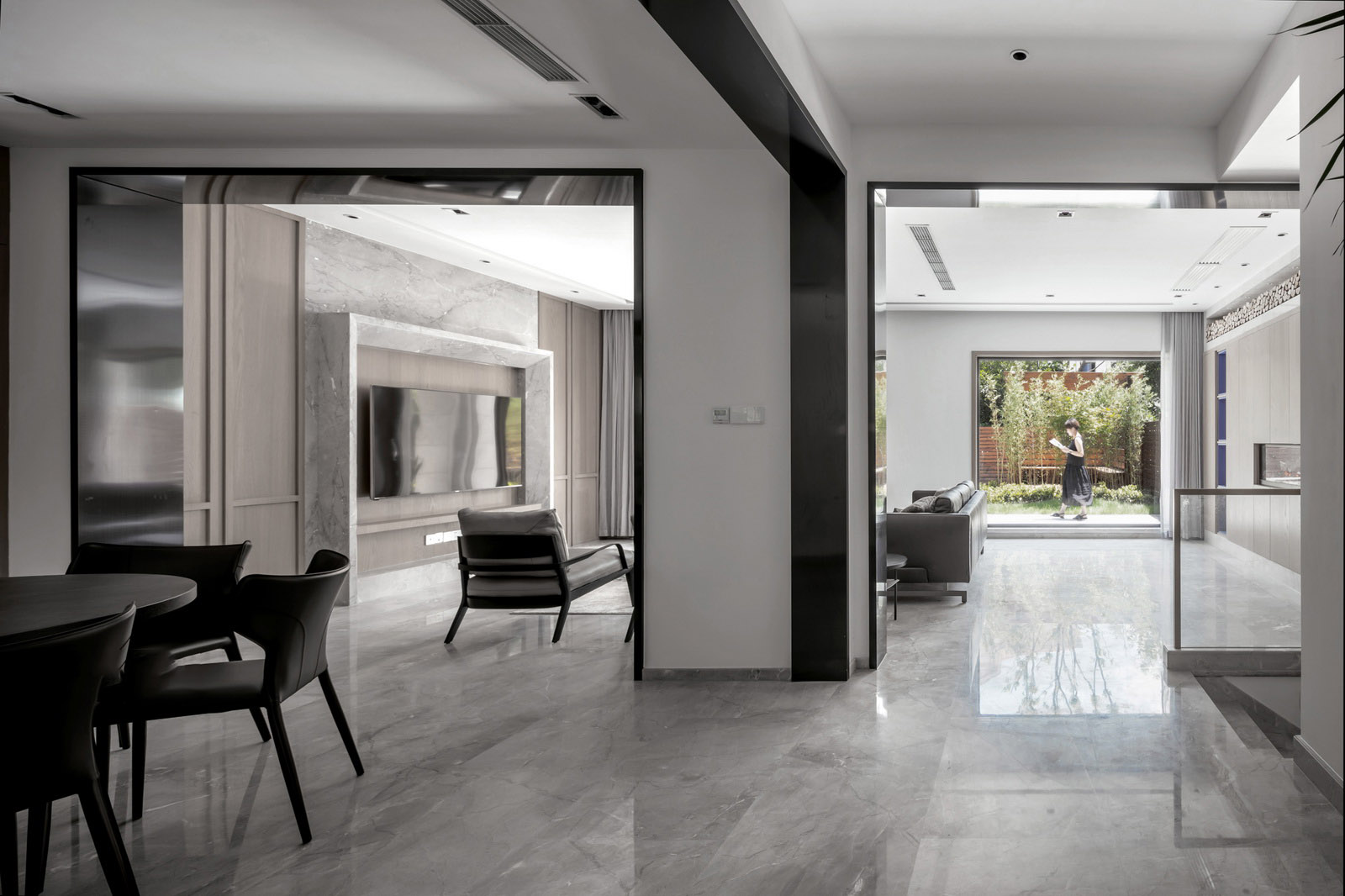 现代简约装修案例效果图片 140平米房子实景样板间 曙光西苑