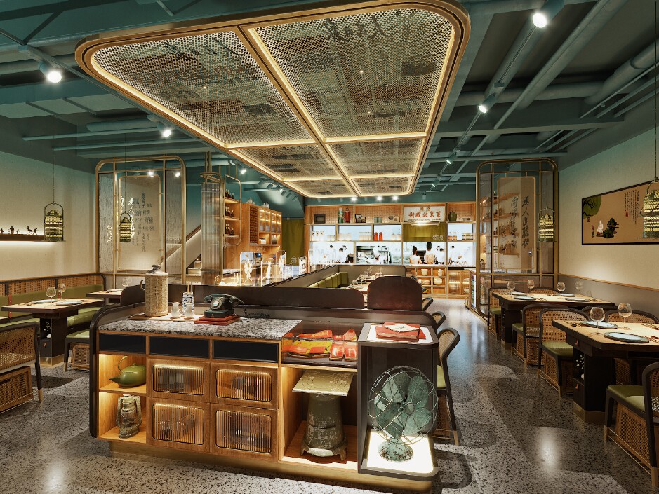 欧式风格餐厅装修设计效果图片 500平米饭店装修设计样板间图片