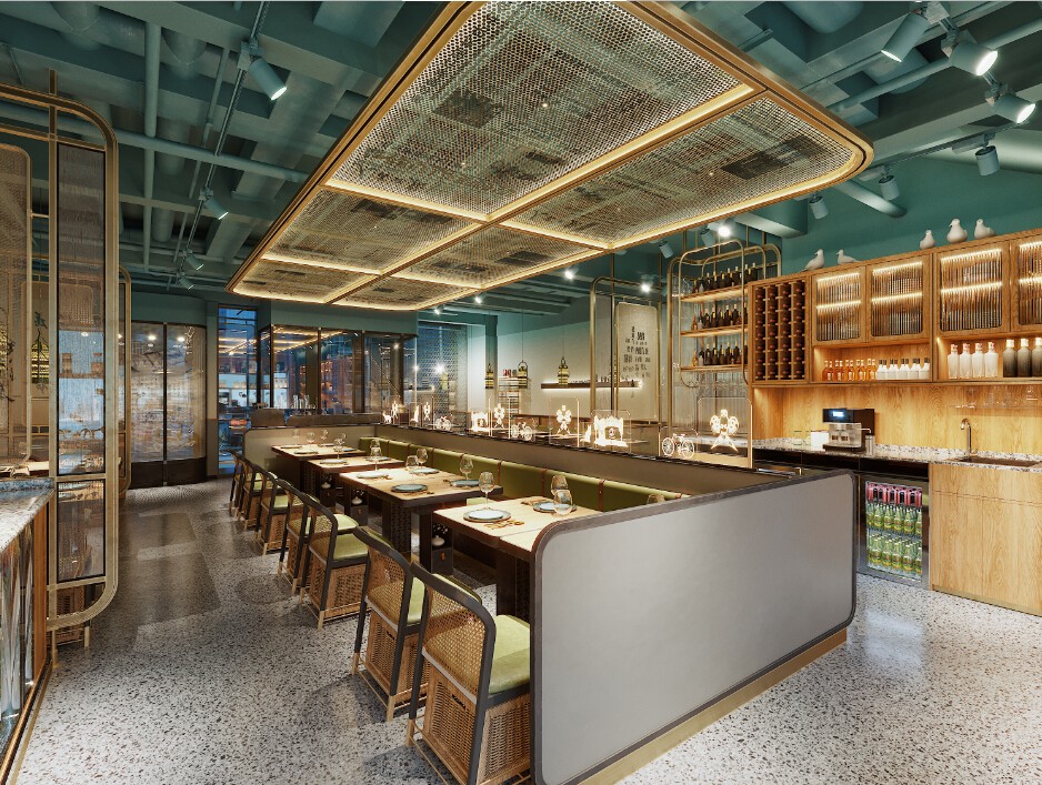 欧式风格餐厅装修设计效果图片 500平米饭店装修设计样板间图片