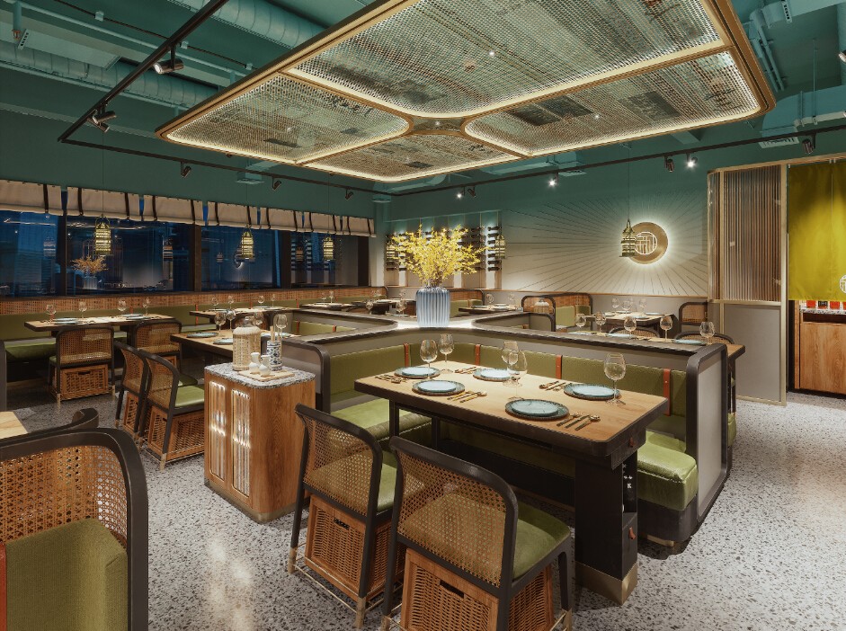 欧式风格餐厅装修设计效果图片 500平米饭店装修设计样板间图片