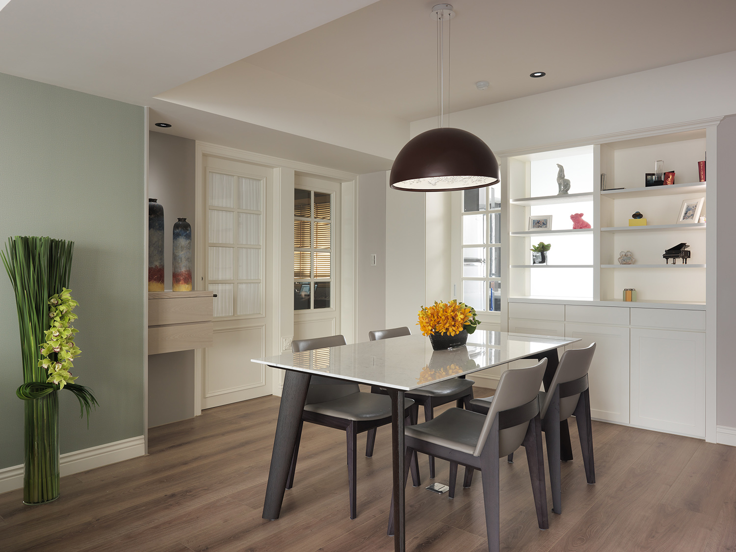 北欧黑白灰性冷淡装修图片 91平米房子装修效果图  二居室绿地城样板间