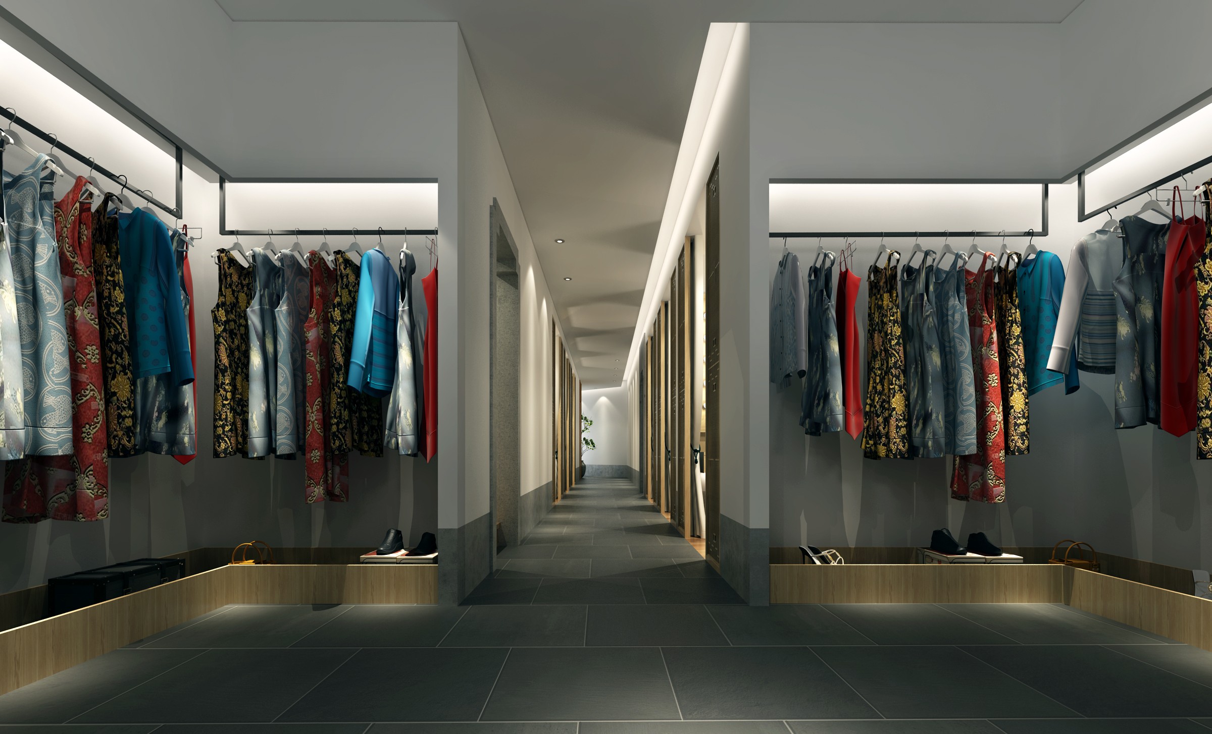 美式婚纱店装修效果图  130平米 婚纱店墙壁装修案例图片