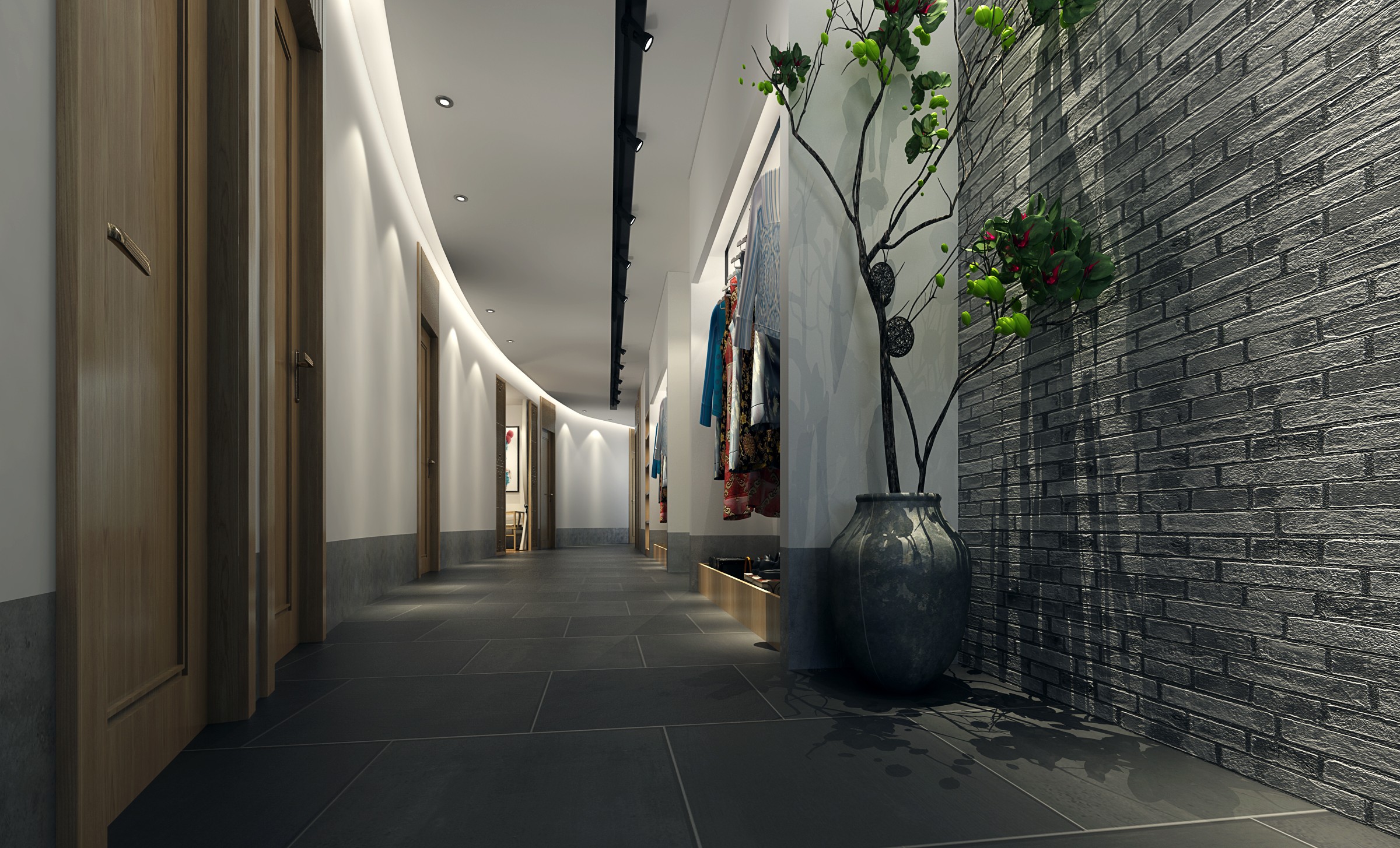 美式婚纱店装修效果图  130平米 婚纱店墙壁装修案例图片