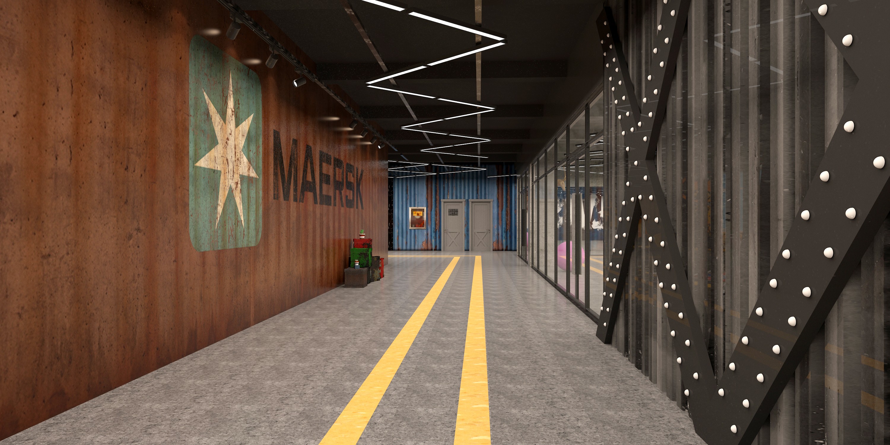 复古健身房装修效果图  健身房墙面装修案例图片160平米