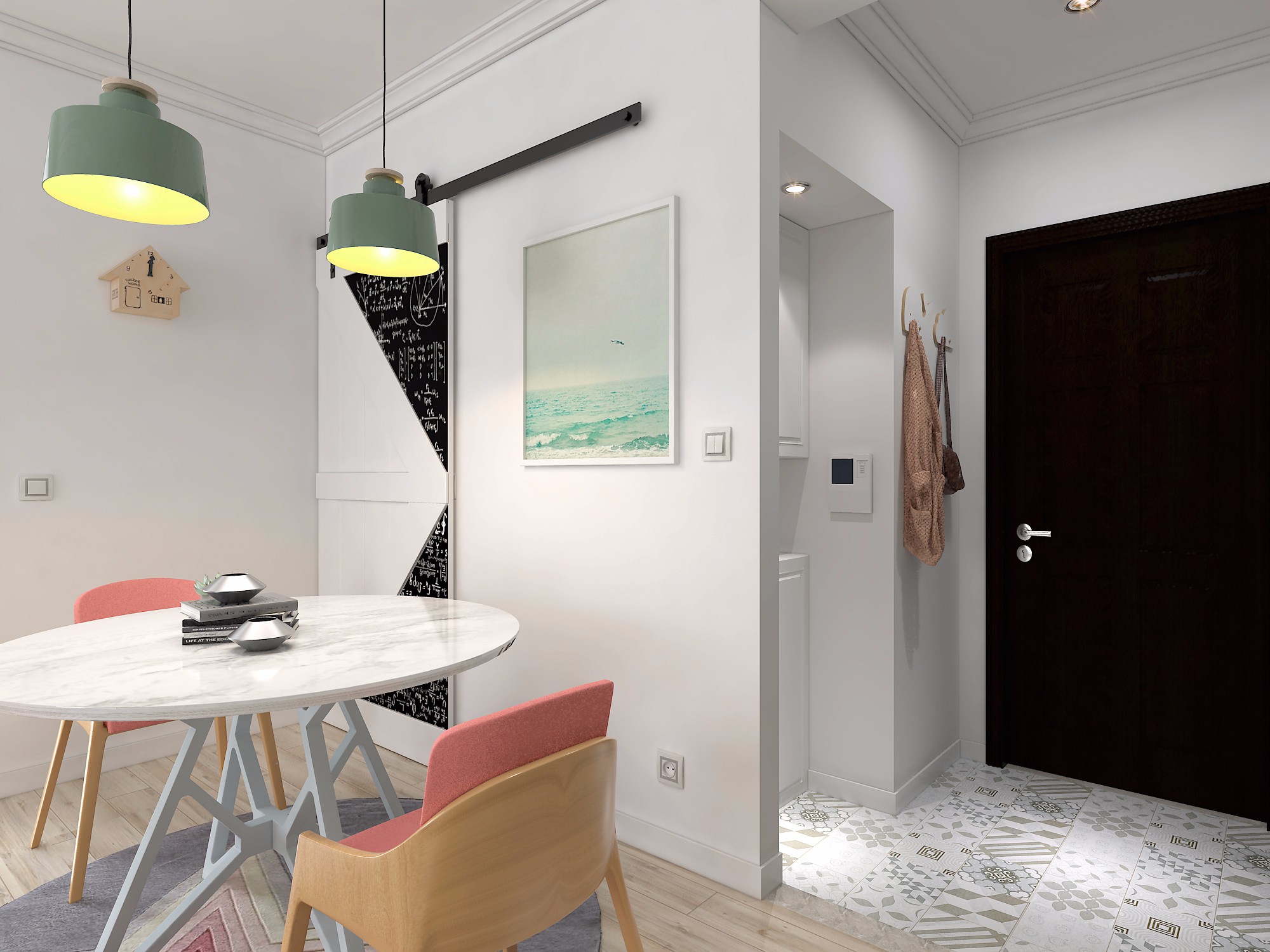 小田园ins风格装修图片 116平米房子装修效果图 两室芳馨园样板间