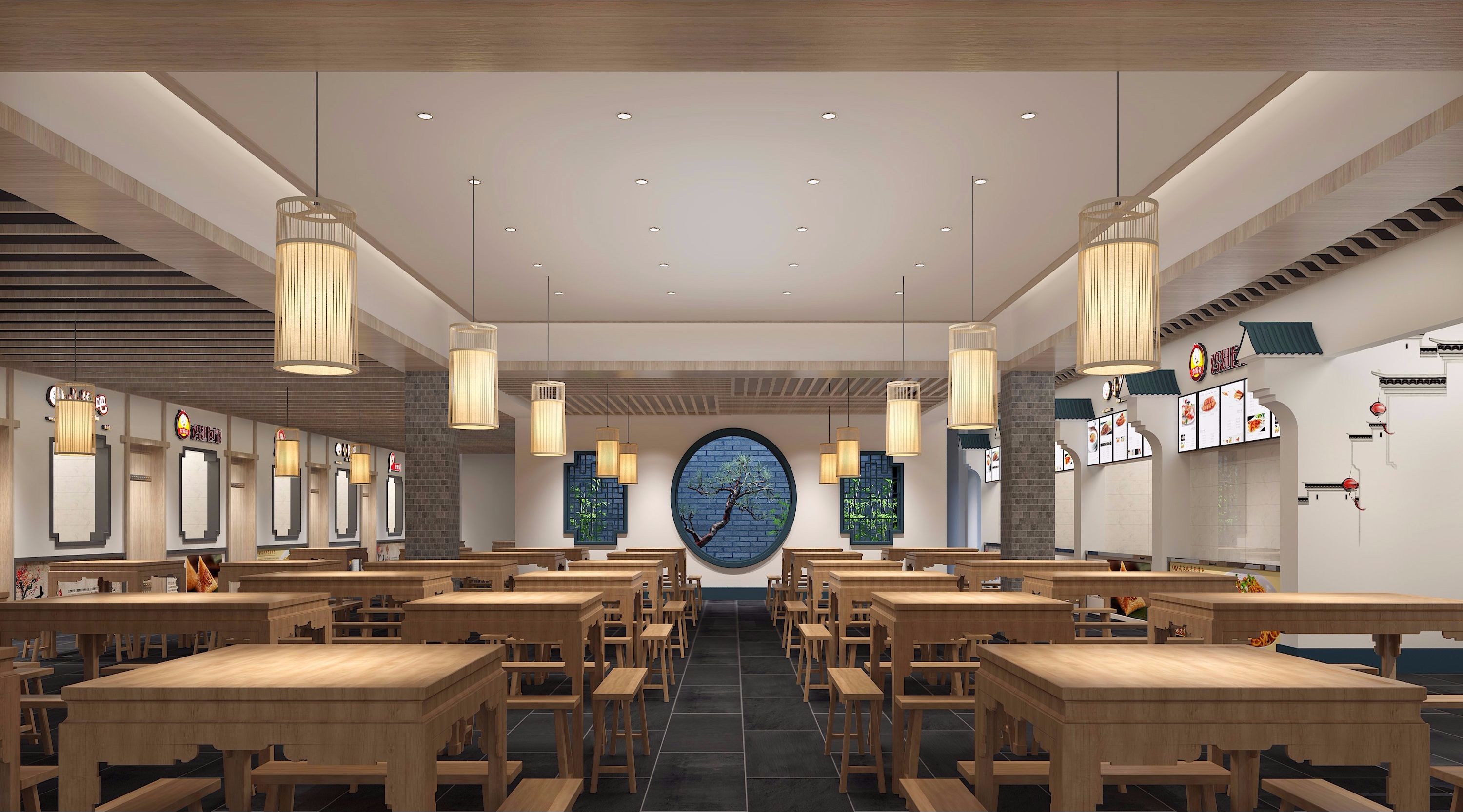 客栈式民宿装修效果图 仿古民宿装修设计样板间图片 中式风格400平米