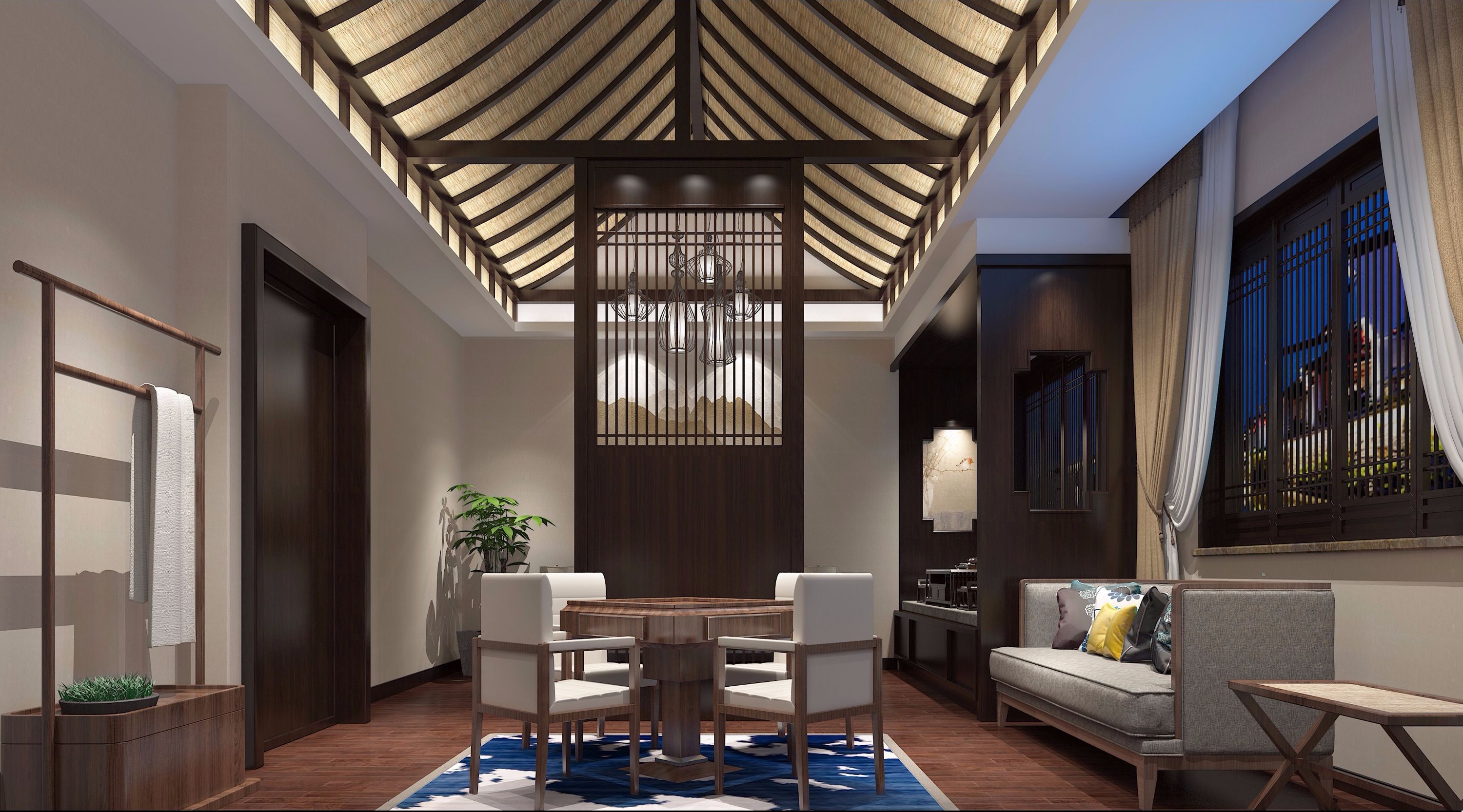 客栈式民宿装修效果图 仿古民宿装修设计样板间图片 中式风格400平米