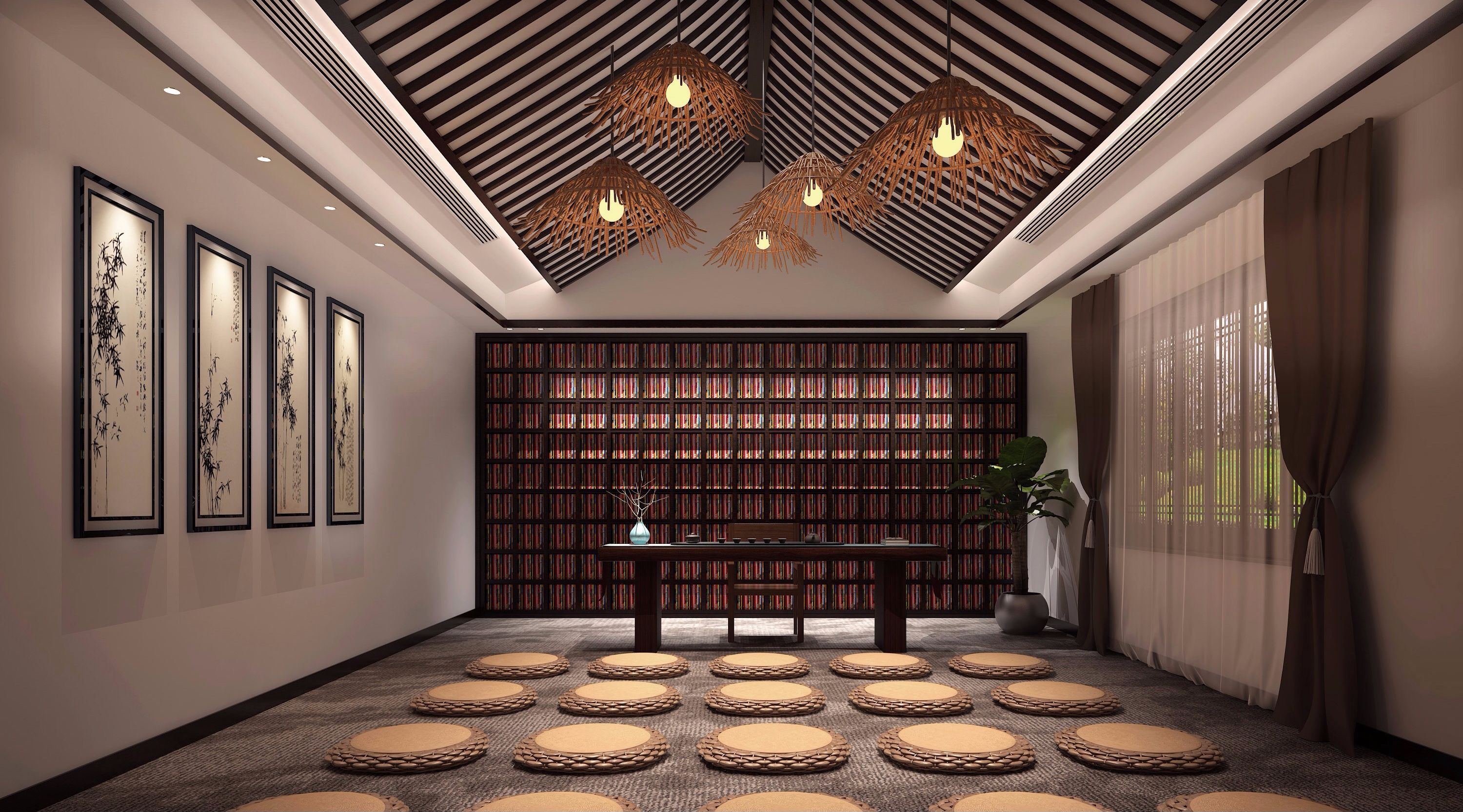 客栈式民宿装修效果图 仿古民宿装修设计样板间图片 中式风格400平米