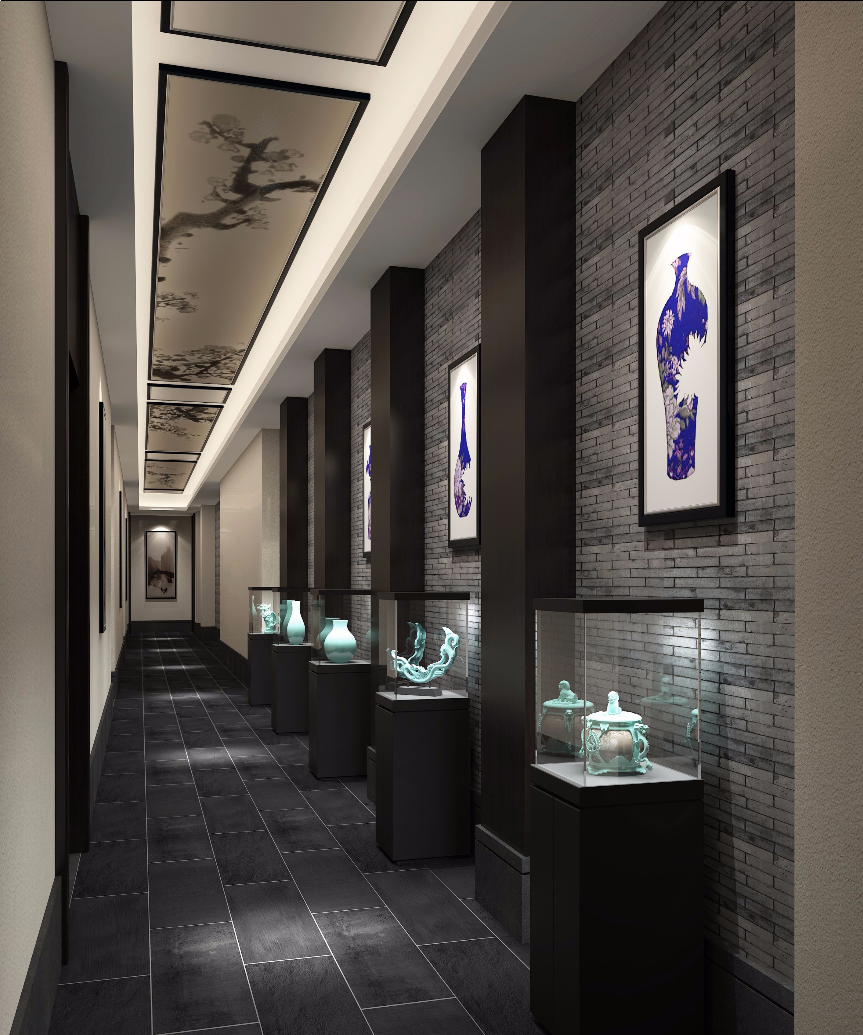 客栈式民宿装修效果图 仿古民宿装修设计样板间图片 中式风格400平米