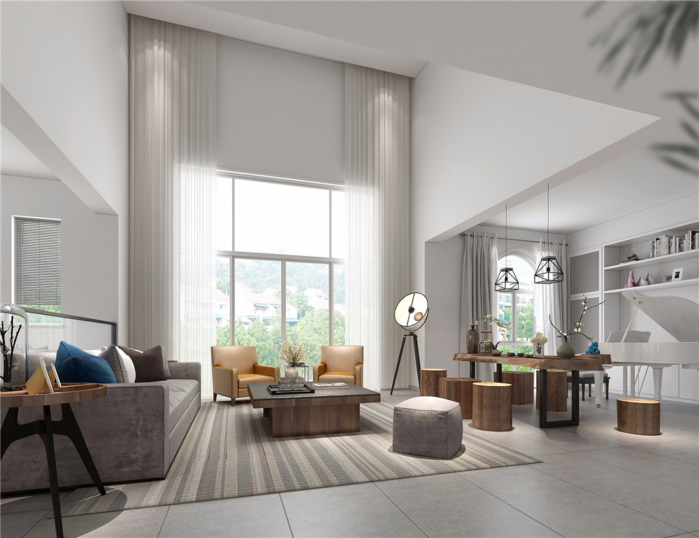 北欧风格装修效果图 133平米三室装修样板间 金凤景苑