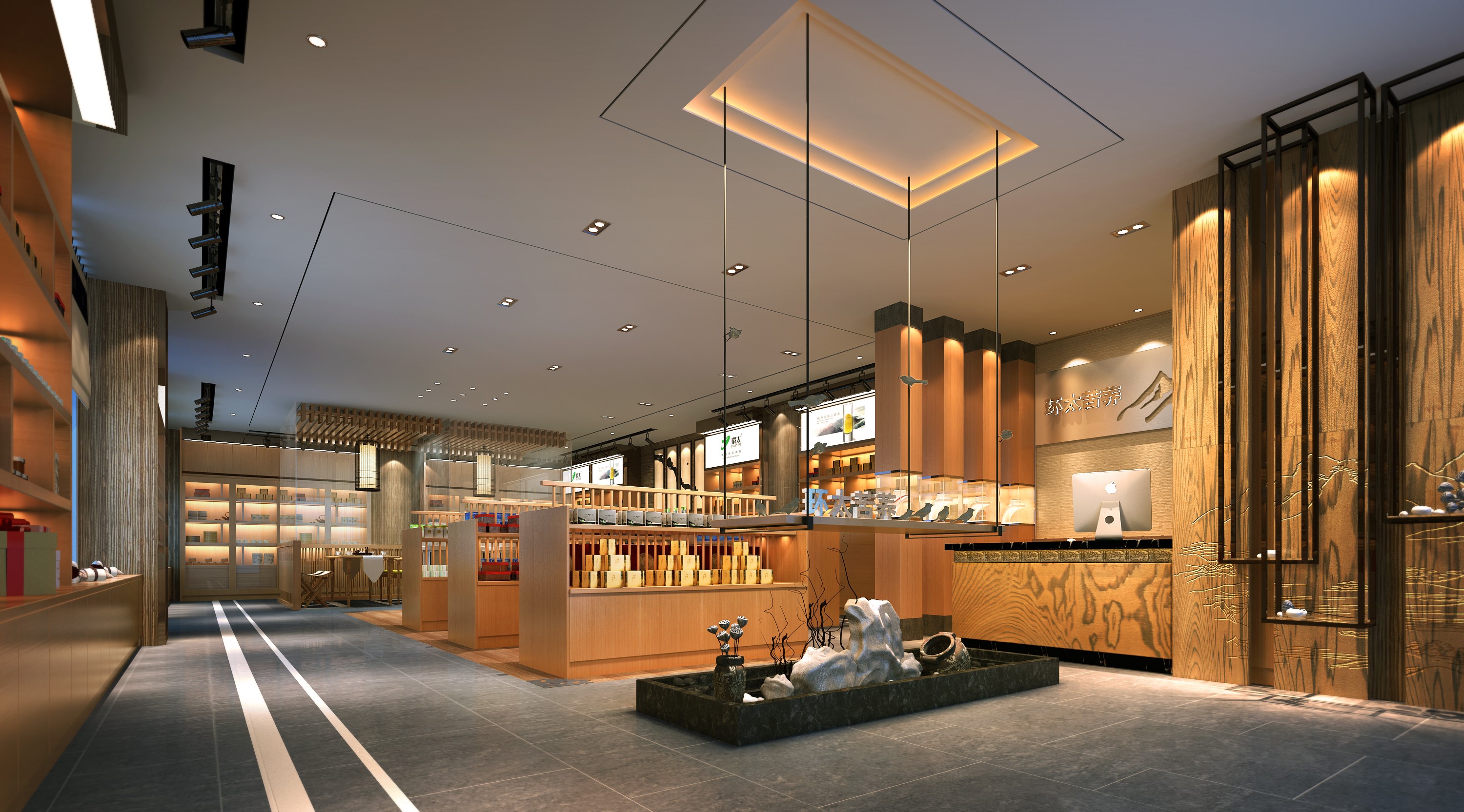 商场内店铺门面装修效果图 小店铺装修设计样板间图片 160平米