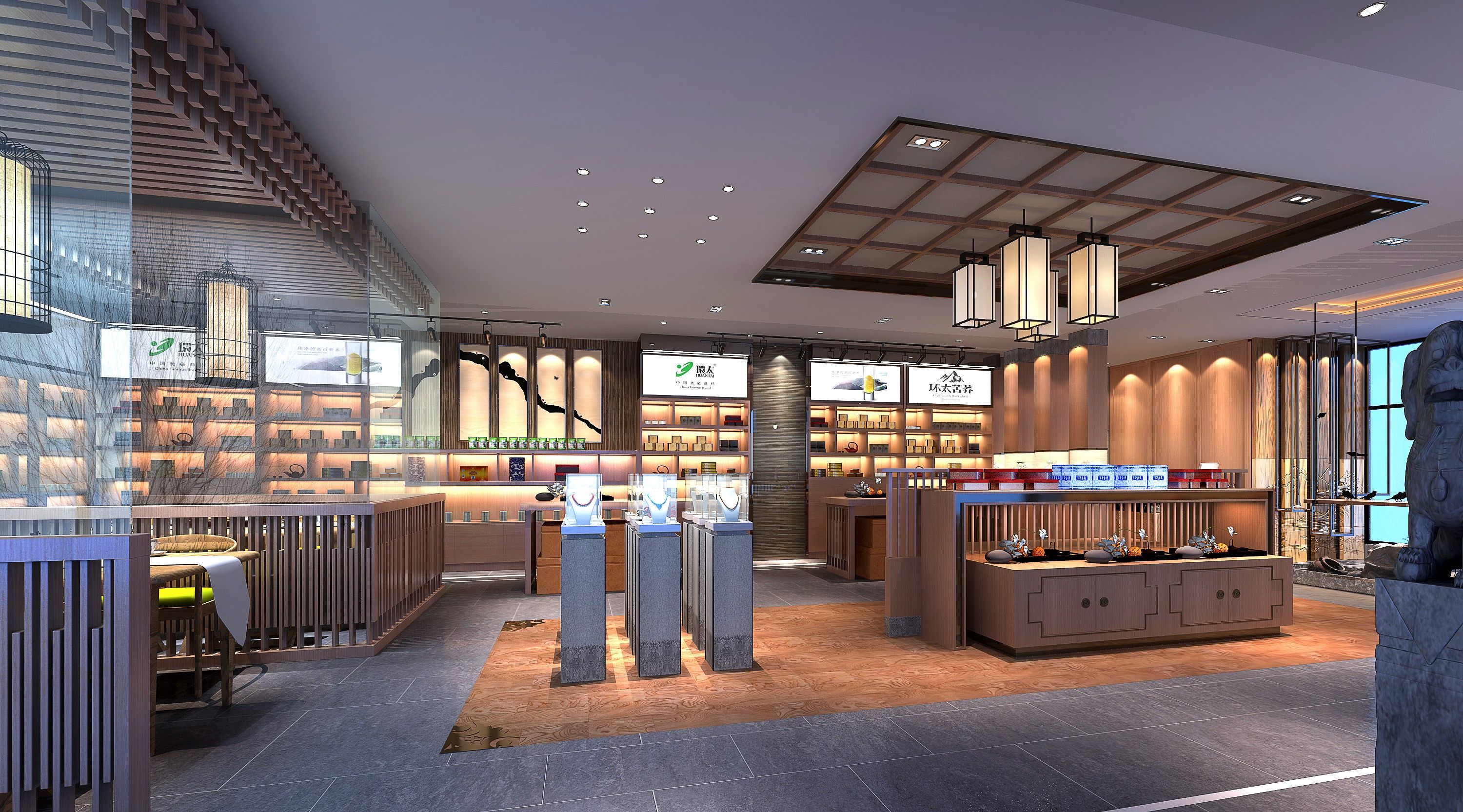 商场内店铺门面装修效果图 小店铺装修设计样板间图片 160平米