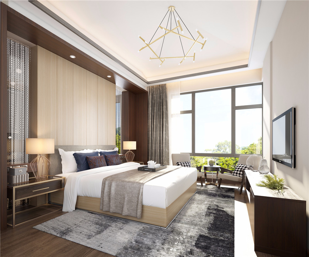 110平方新中式装修图片 110平米房子实景样板间 中和房别墅