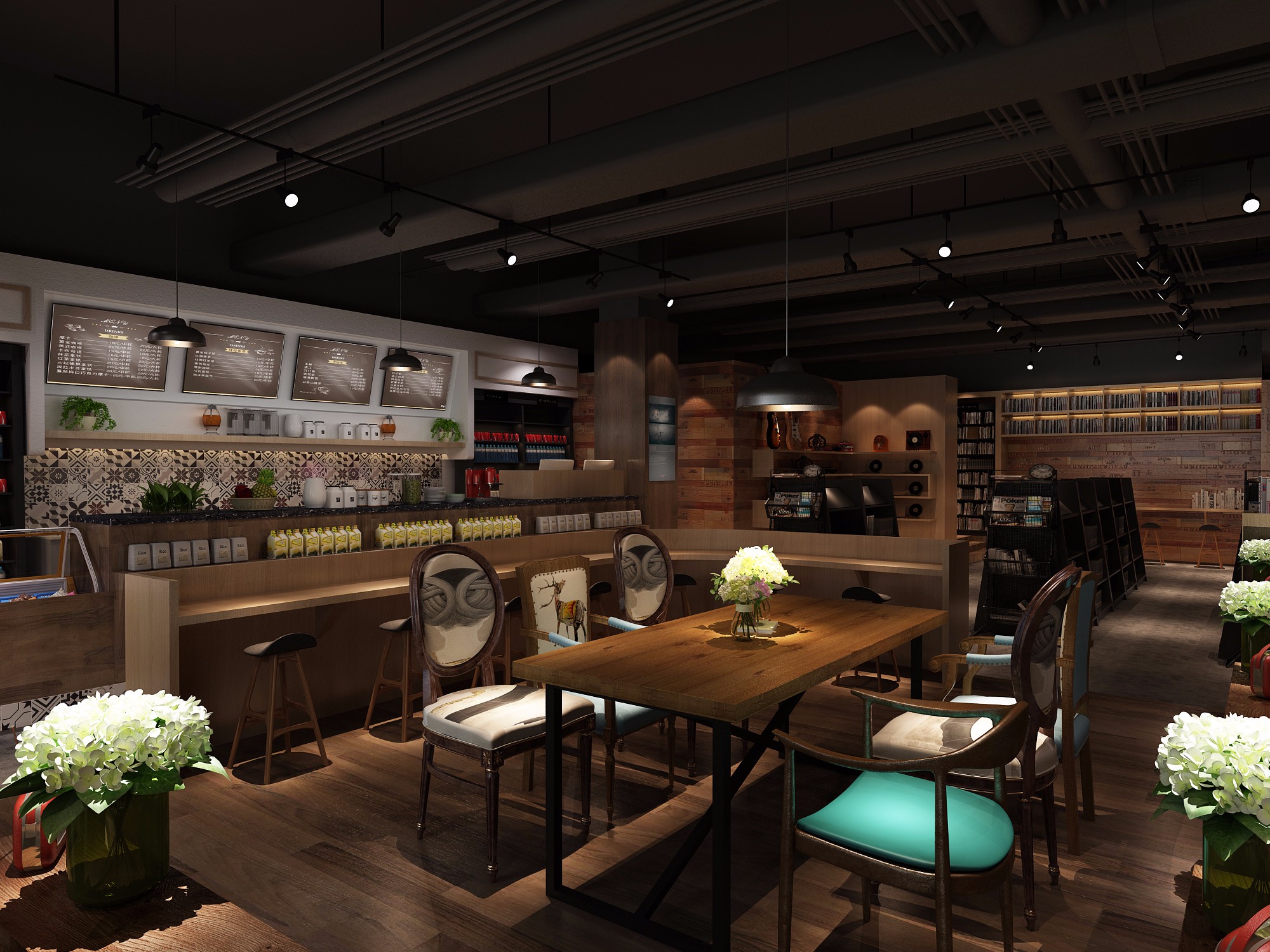 商场书屋装修设计效果图 书屋装修设计实景图片 150平米