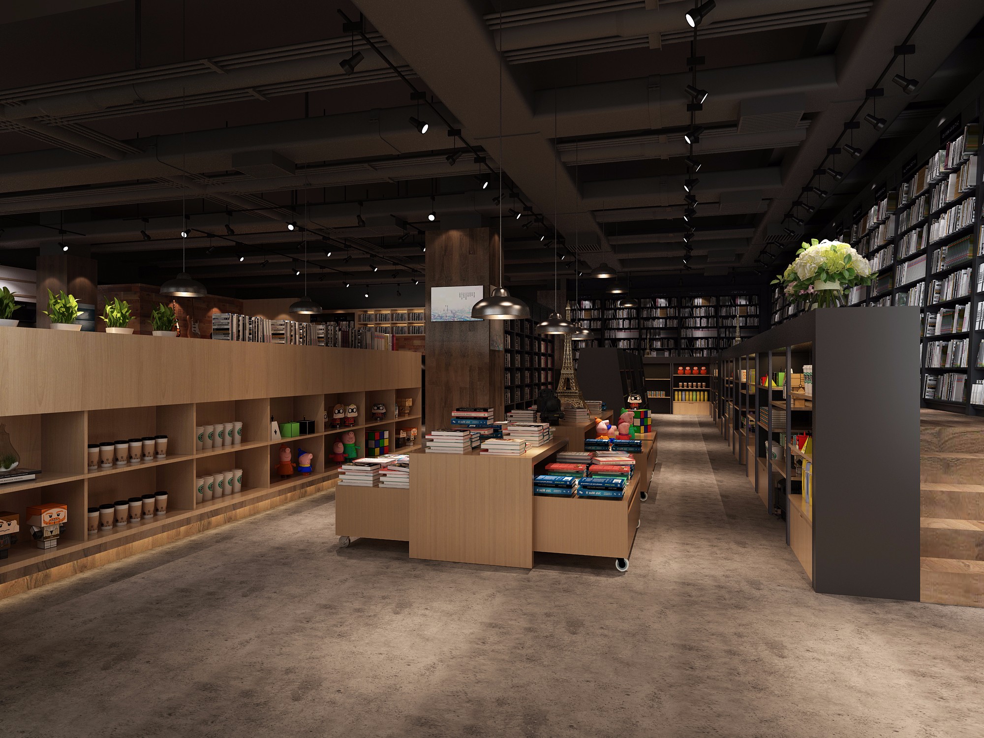 商场书屋装修设计效果图 书屋装修设计实景图片 150平米