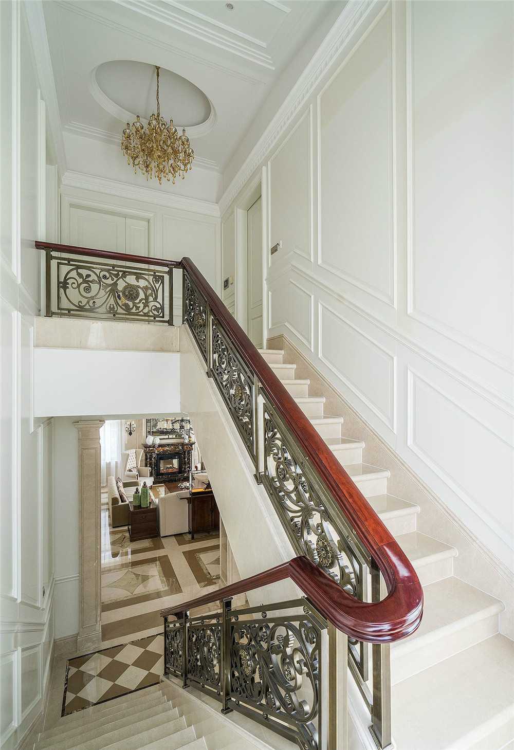 复式装修效果图 欧式风格189平米装修样板间 福德世家