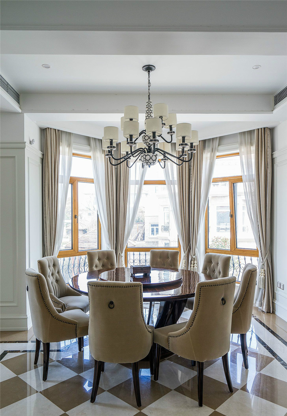 复式装修效果图 欧式风格189平米装修样板间 福德世家